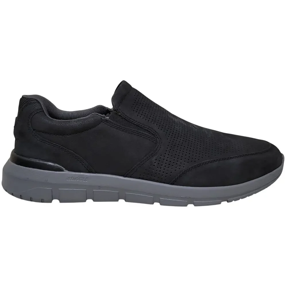 Rockport Men Jaimin Slip On Casual Sneakers Size US 12W Black Leather